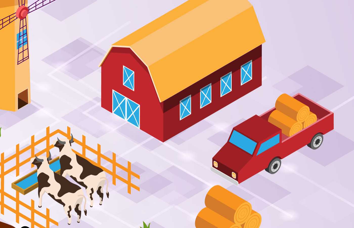 Livestock field illustration saved as lossy JPG at quality 50